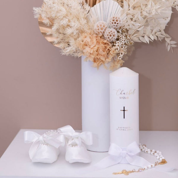 Baptism Candle - Plain Ribbon